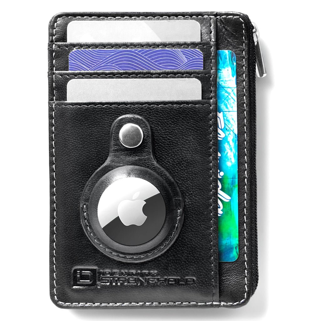 RFID Secure Slim Leather AirTag Wallet ID Stronghold