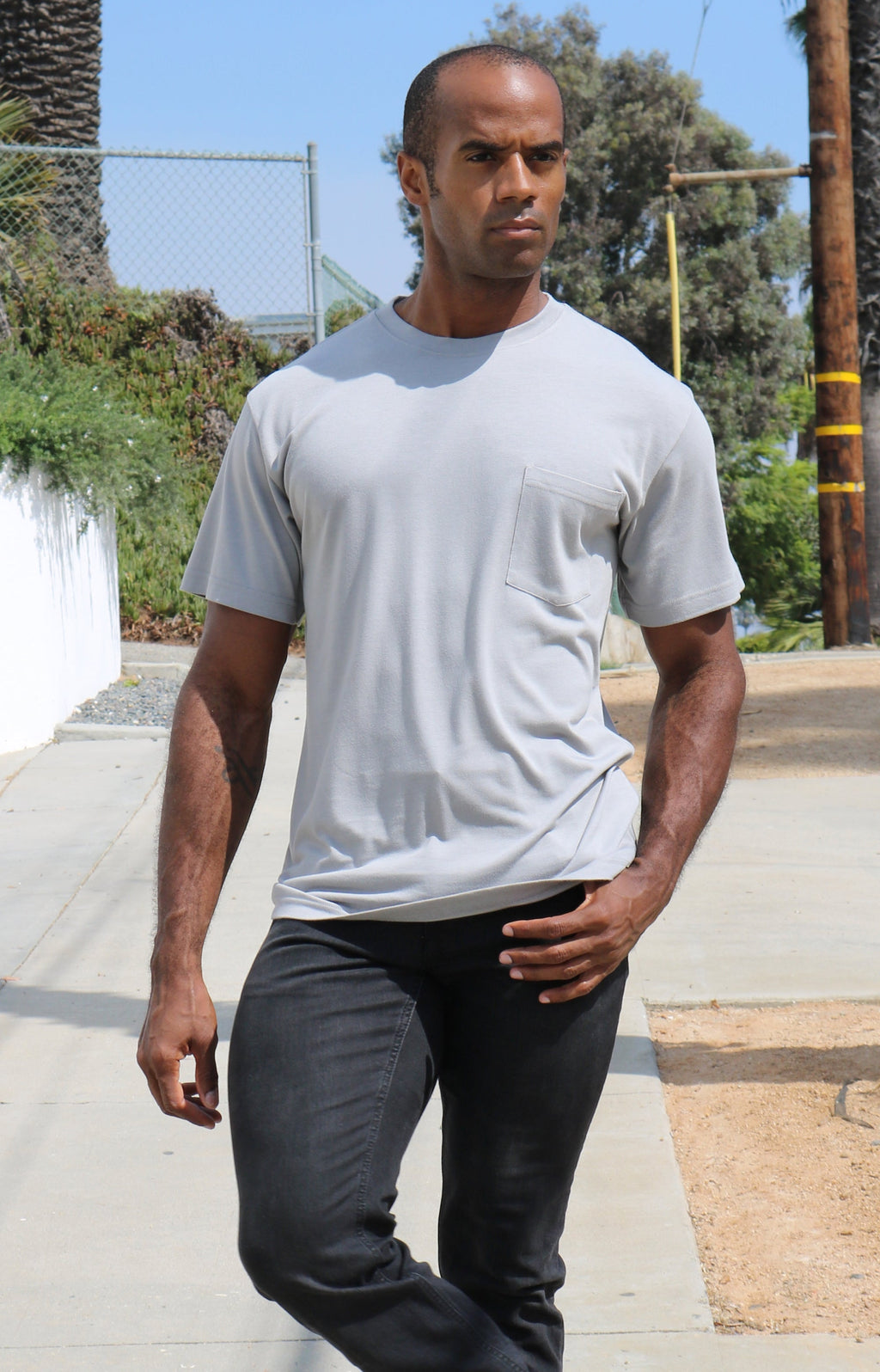 Men's Bamboo Viscose/Organic Cotton Pocket T-Shirt Spun Bamboo