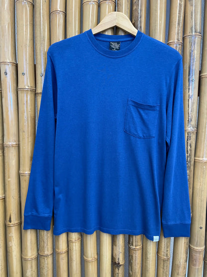 New Men's Bamboo Viscose/Organic Cotton Long Sleeve T-Shirt with Pocket Spun Bamboo