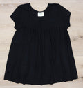 Clearance Women's Bamboo Viscose Pleated Lounge Top Black Spun Bamboo