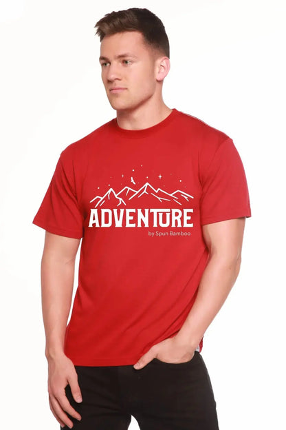 Adventure Printed Men's Bamboo Viscose/Organic Cotton Short Sleeve T-Shirt Spun Bamboo