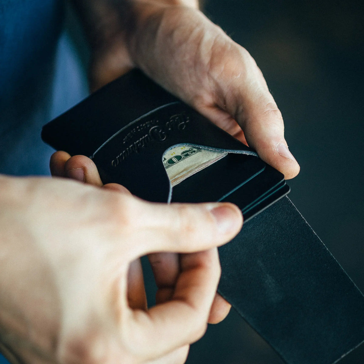 The Mini Franklin – Black Lost Dutchman Leather