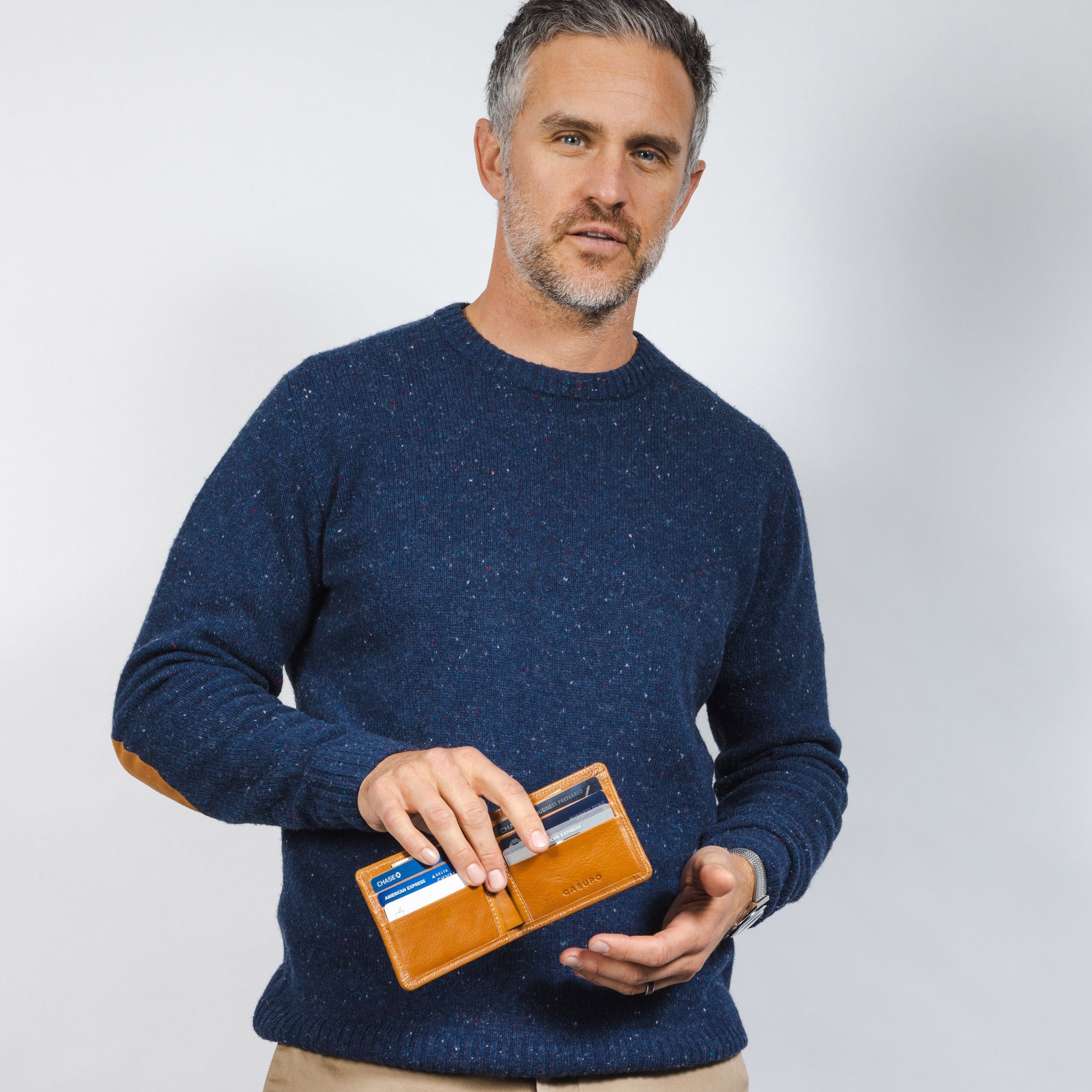 Large Billfold Wallet with RFID protection - Natural CASUPO