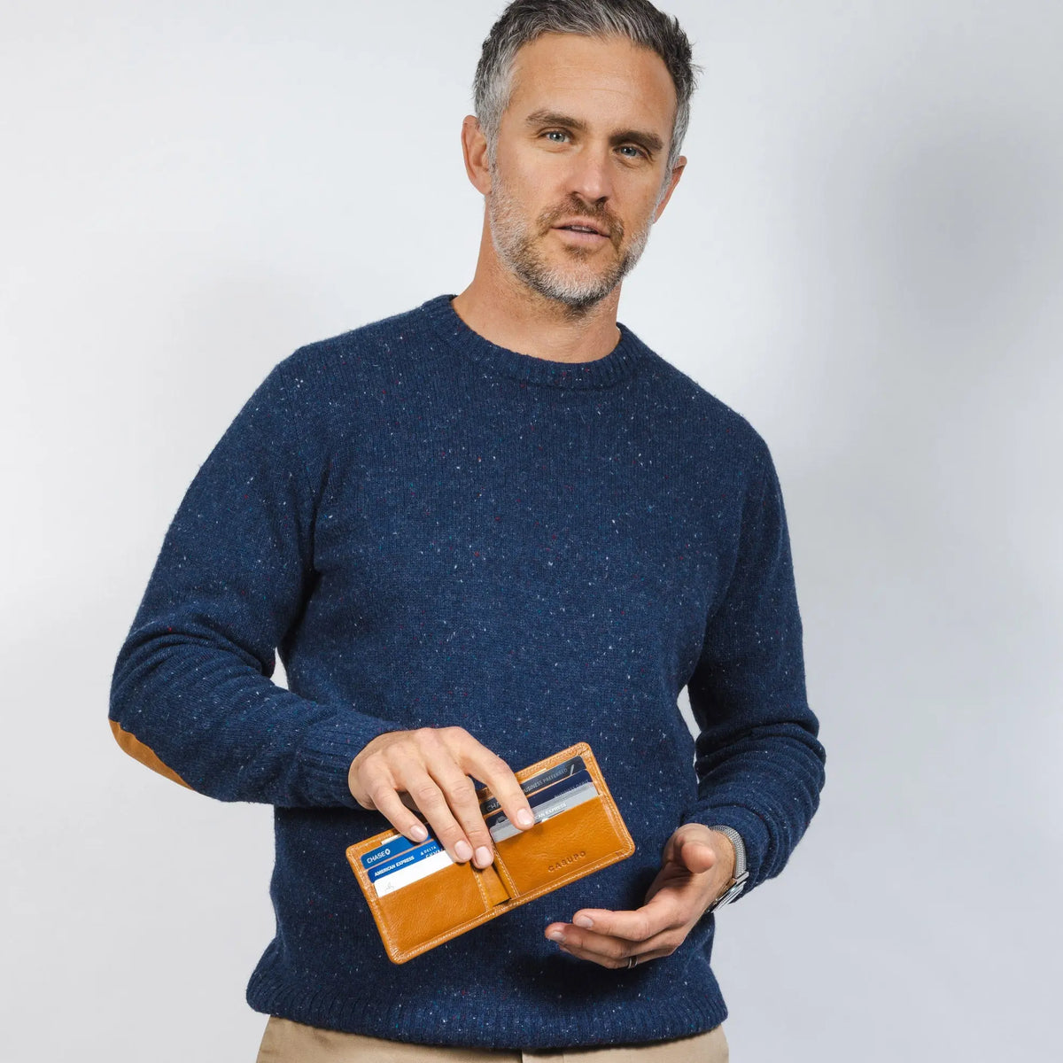 Large Billfold Wallet with RFID protection - Chocolate CASUPO