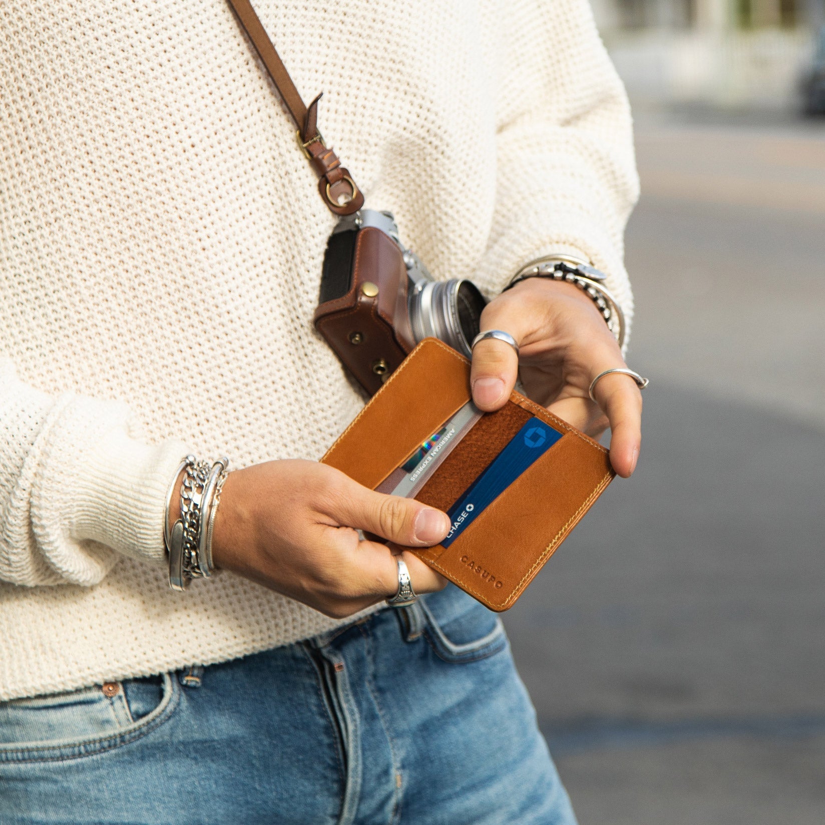 Compact Bifold with RFID protection - Natural CASUPO