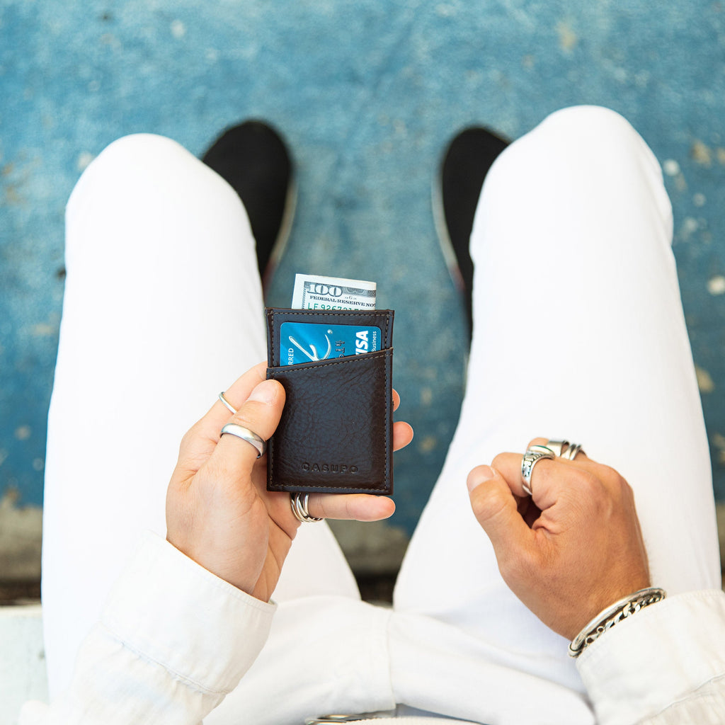 Minimalist Wallet with RFID protection - Brown CASUPO