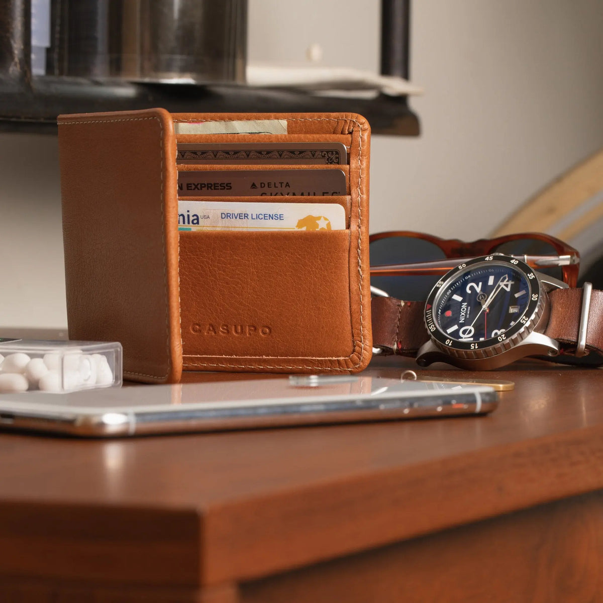 Large Billfold Wallet with RFID protection - Chocolate CASUPO