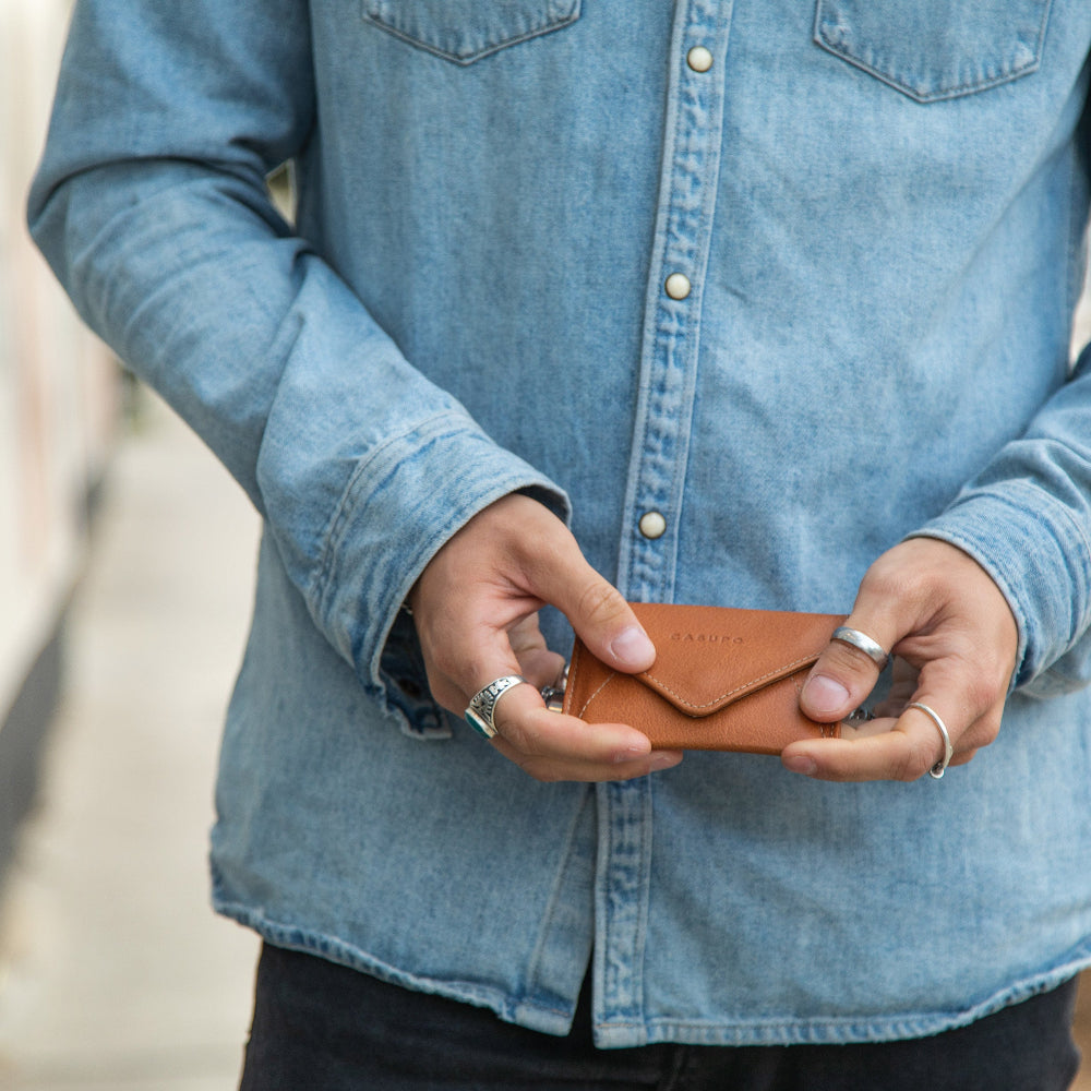 Mini Envelope Wallet with RFID Protection - Natural CASUPO