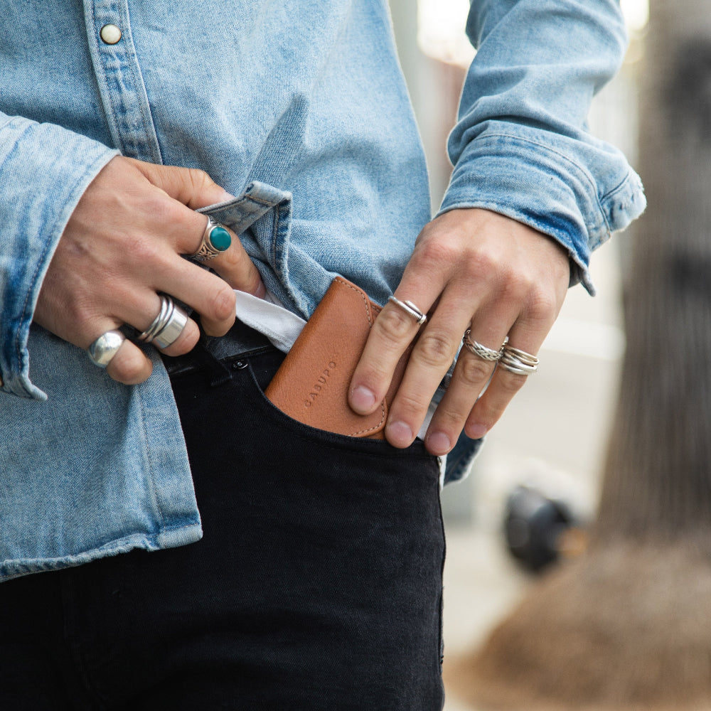 Mini Envelope Wallet with RFID Protection - Natural CASUPO