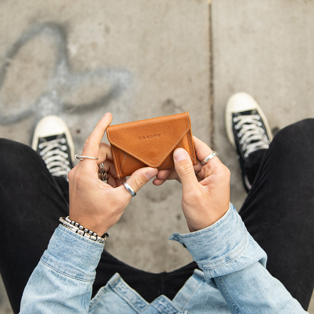 Mini Envelope Wallet with RFID Protection - Natural CASUPO