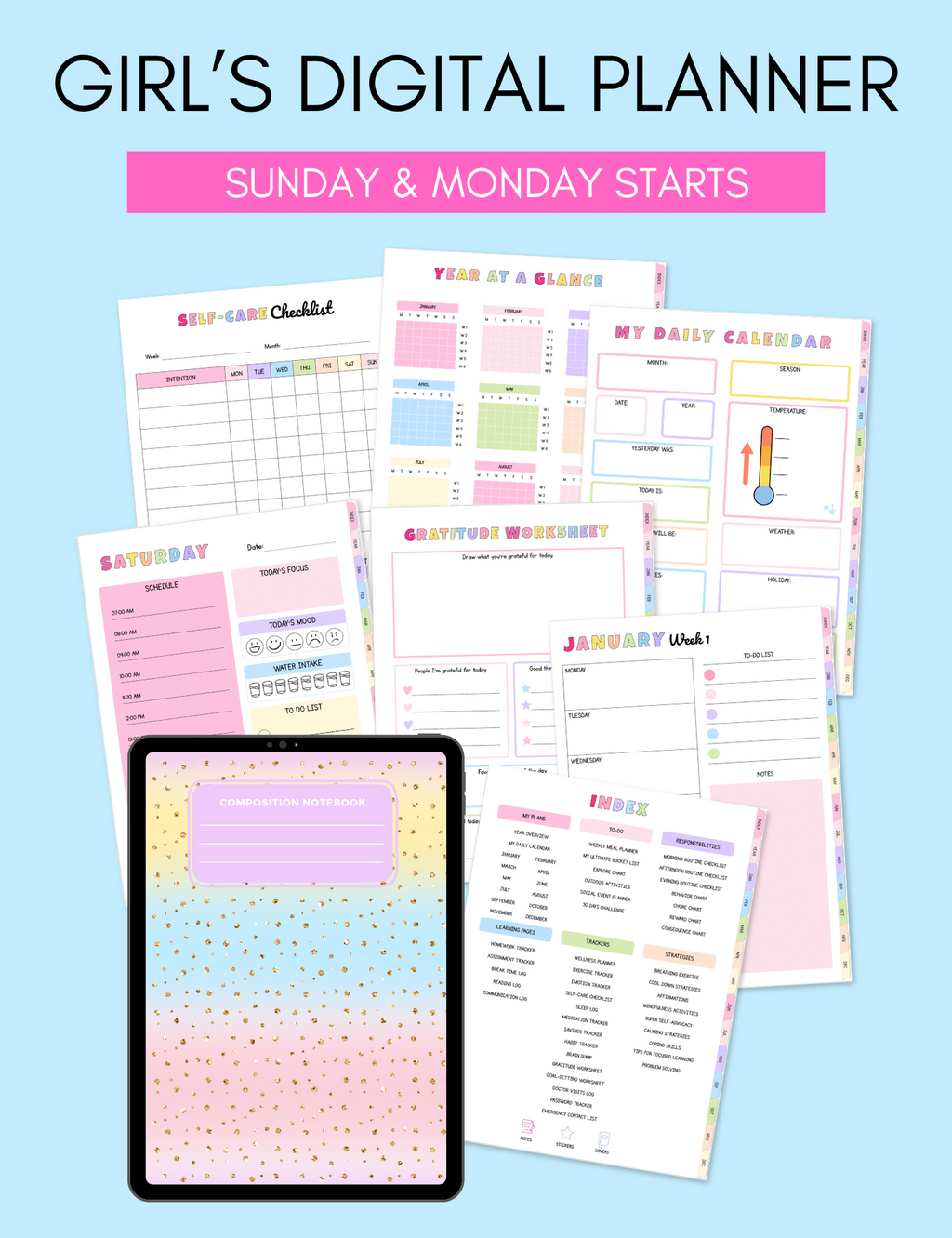 The Ultimate Kid's Digital Planner Jessica Autumn