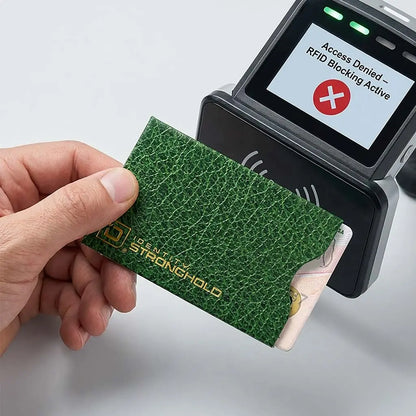 RFID Blocking Credit Card and Passport Sleeves - Leather Look 20 Pack ID Stronghold
