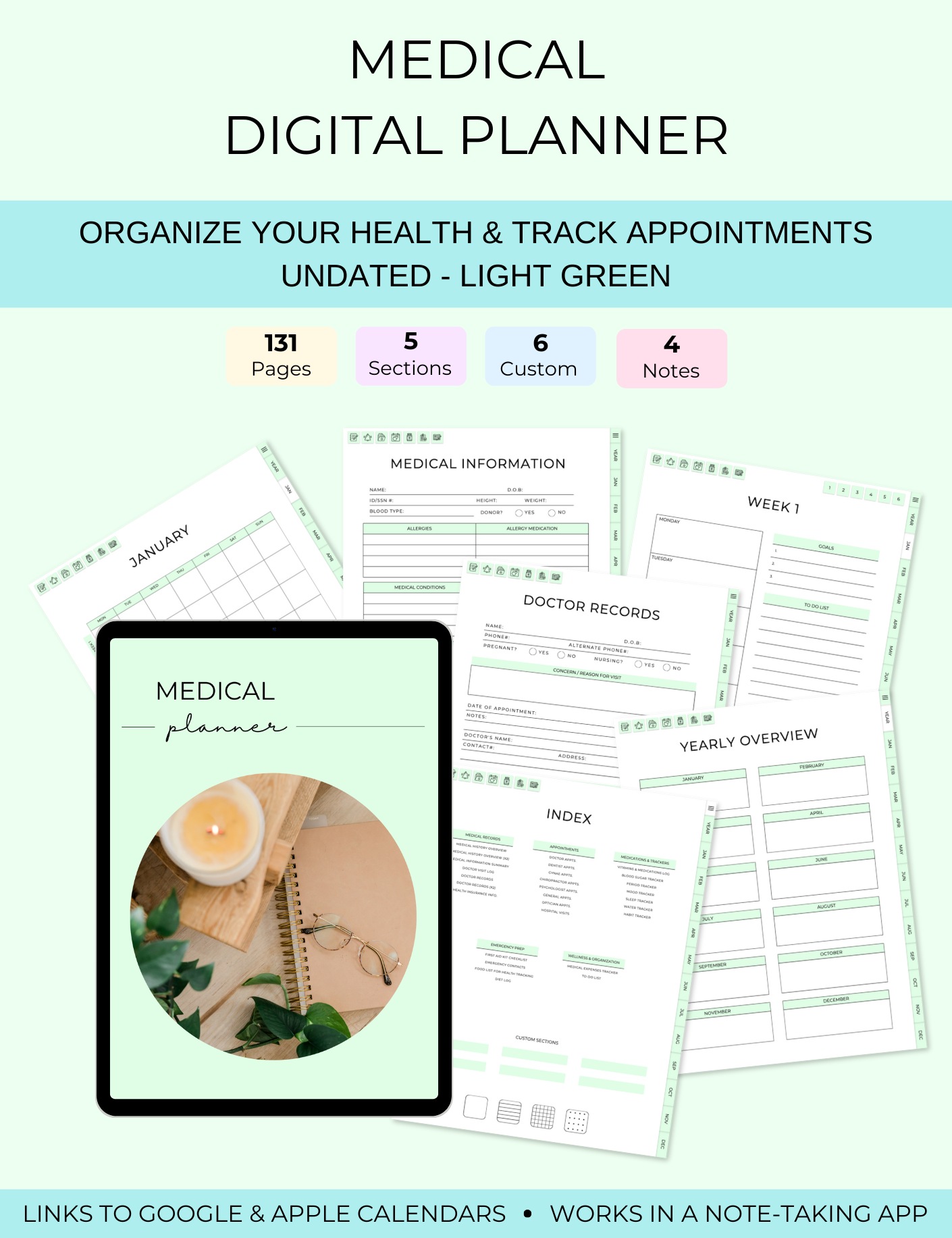 Medical Digital Planner Jessica Autumn