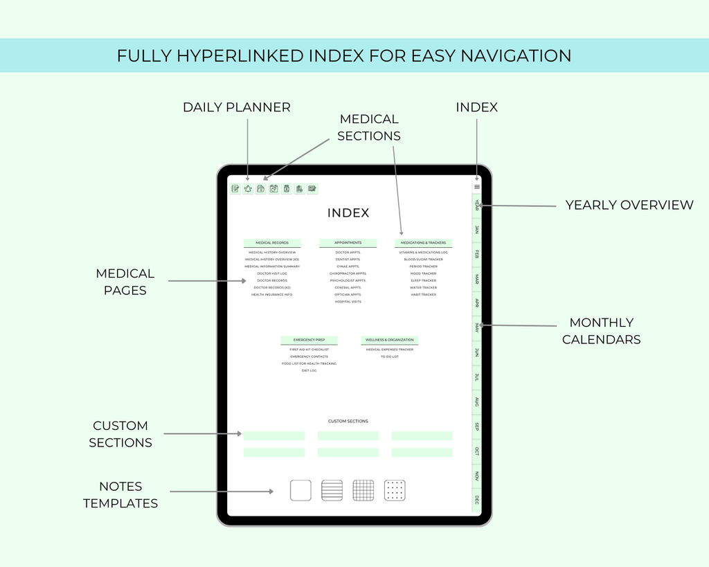 Medical Digital Planner Jessica Autumn
