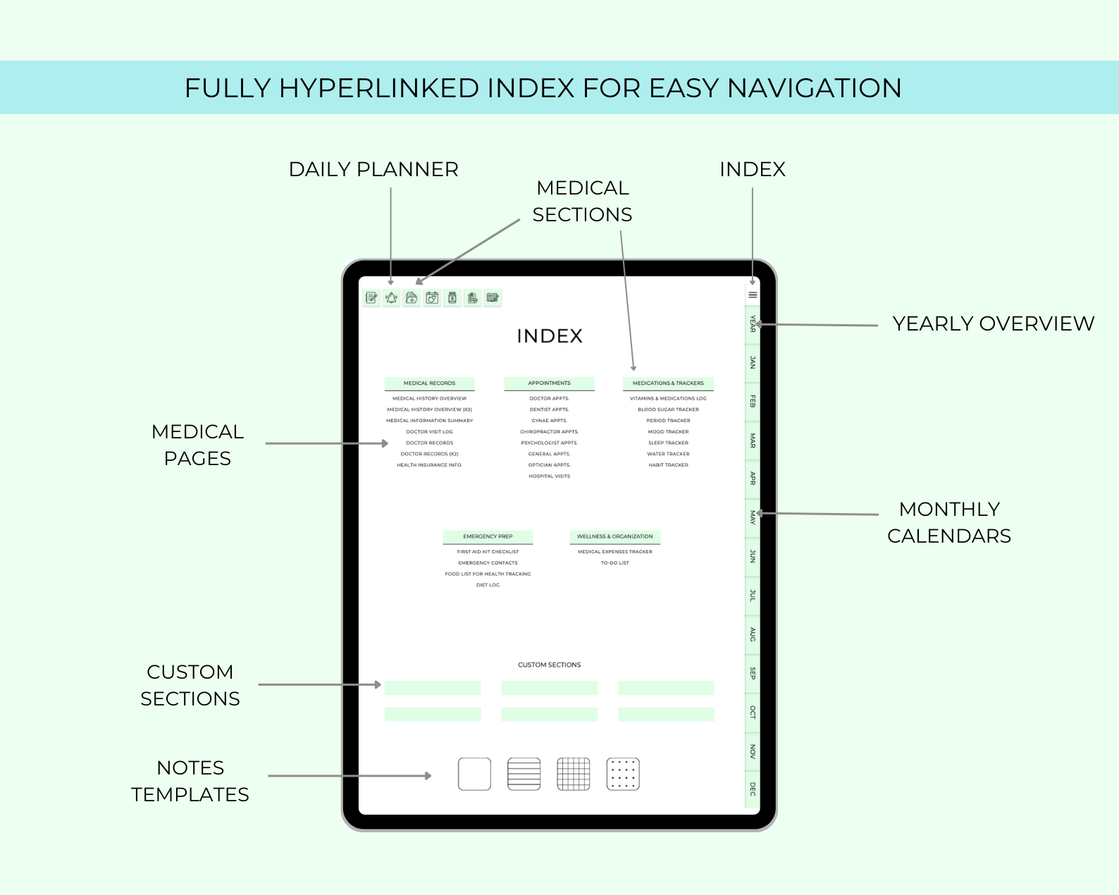 Medical Digital Planner Jessica Autumn