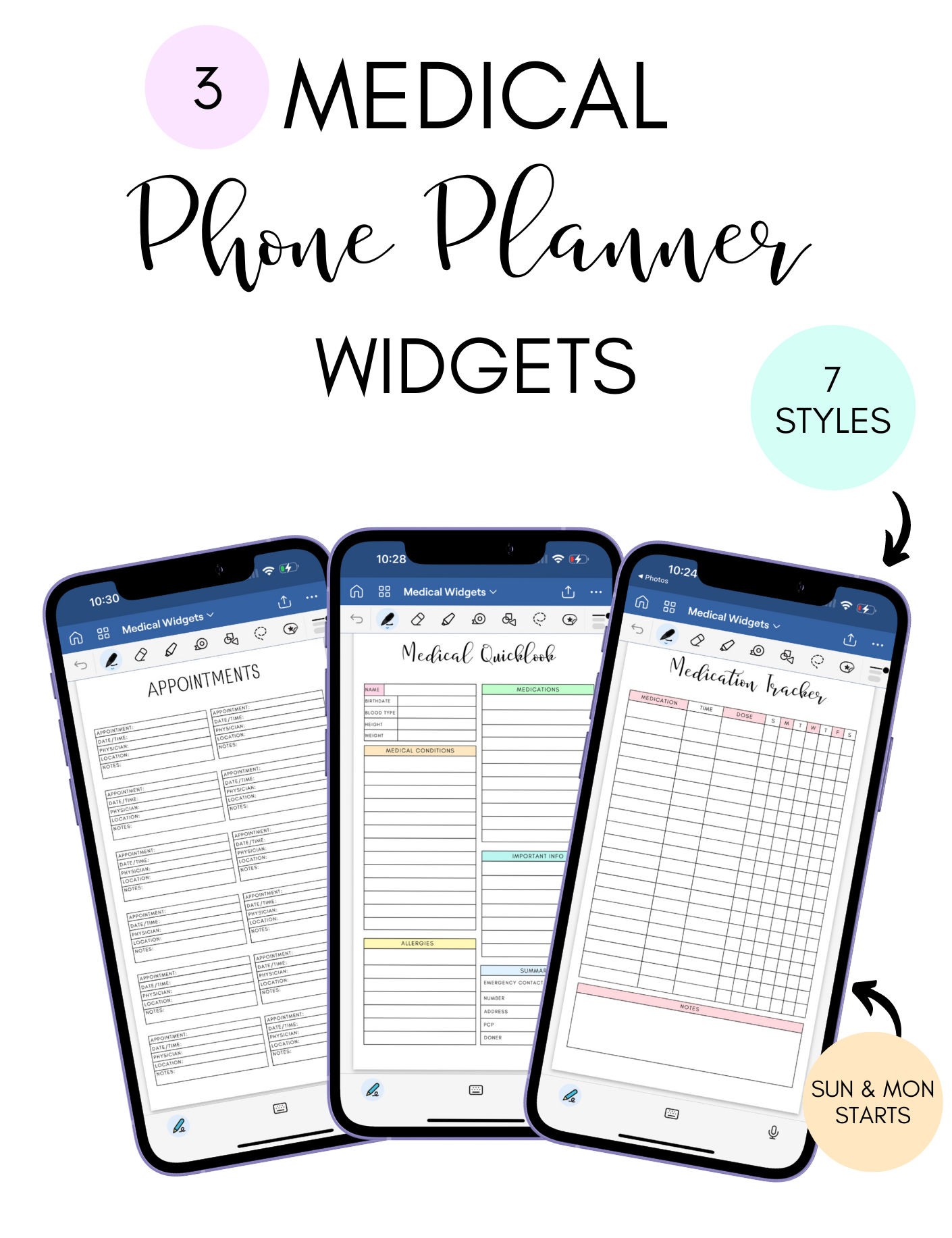 10 Phone Planner Widget Packs Jessica Autumn