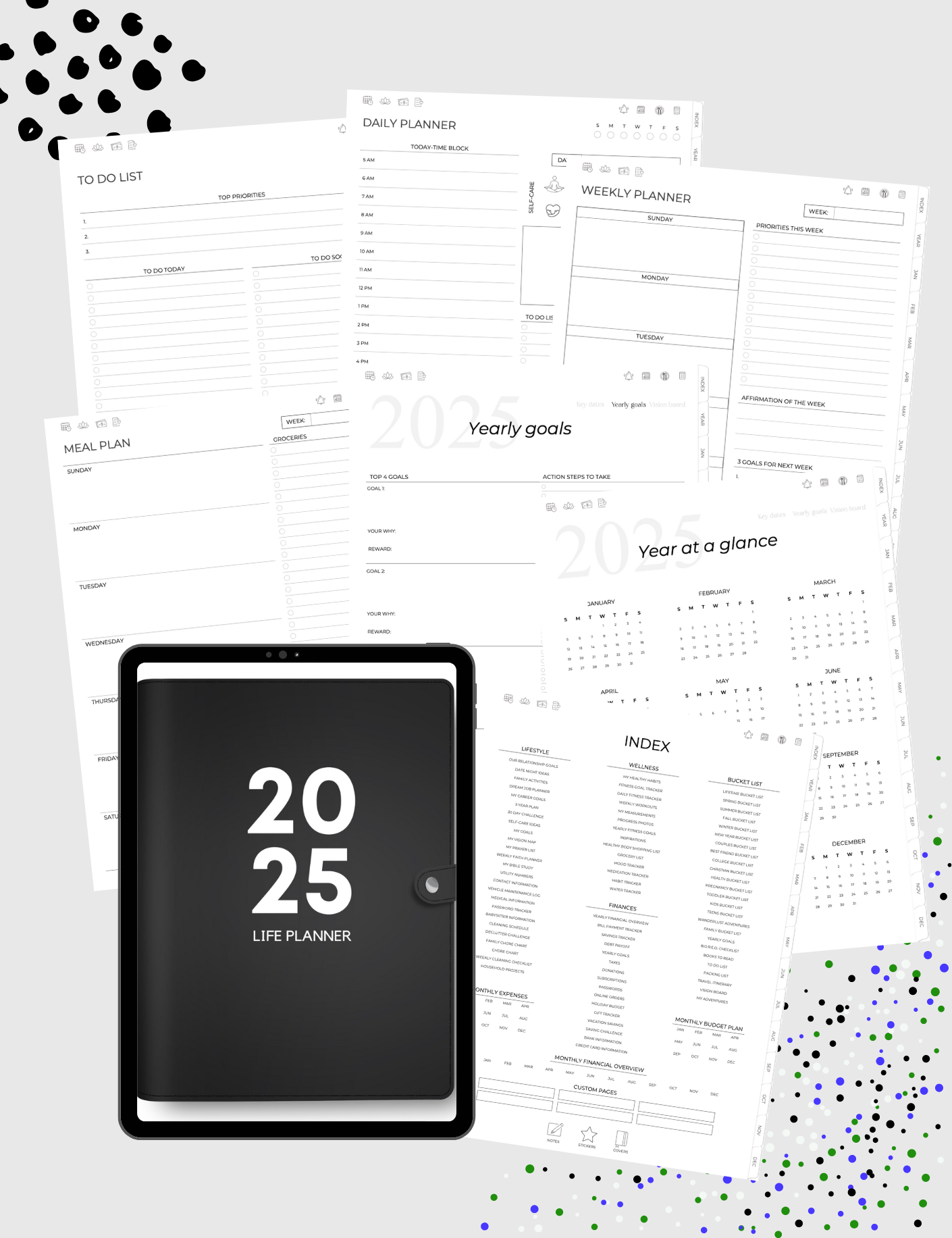 5-in-One Digital Planner Neutral (2025 & Undated) Jessica Autumn