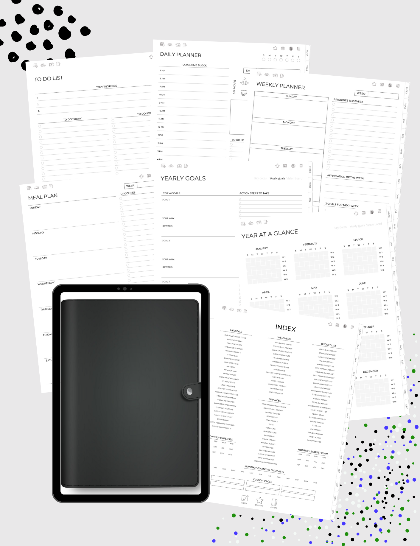 5-in-One Digital Planner Neutral (2025 & Undated) Jessica Autumn