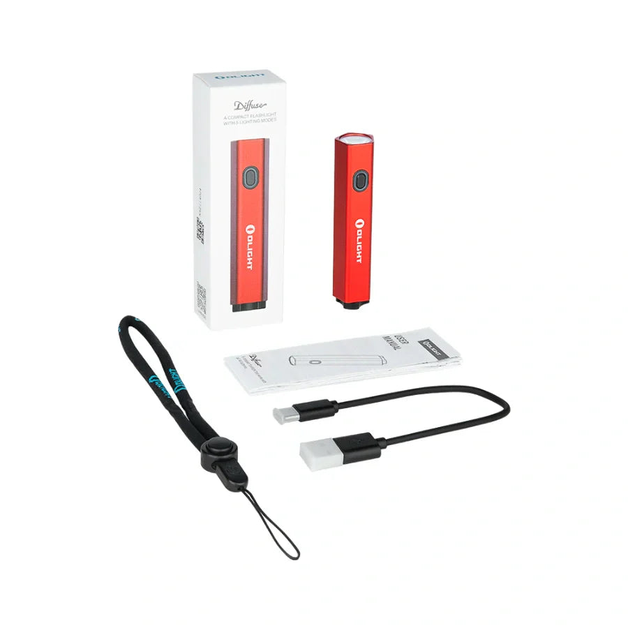 OLIGHT DIFFUSERD Diffuse 700 Lumens EDC Pocket Flashlight - Red VM Hardware