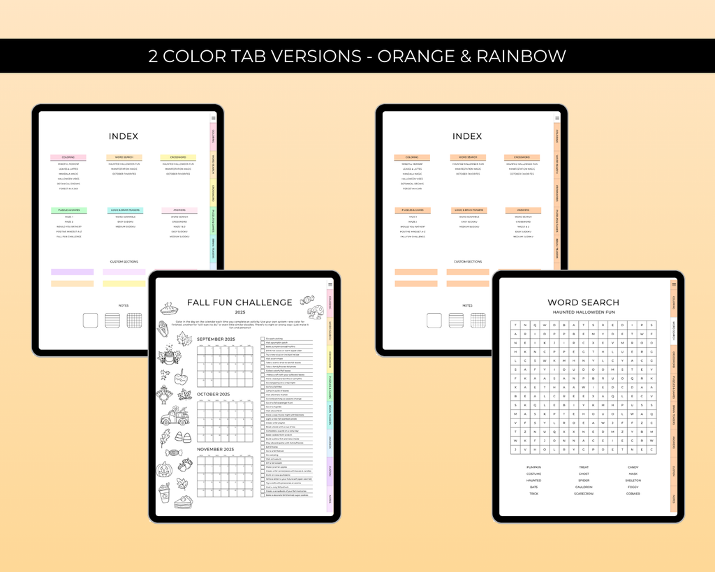 October Activity Book Bundle (Digital + Printable) Jessica Autumn