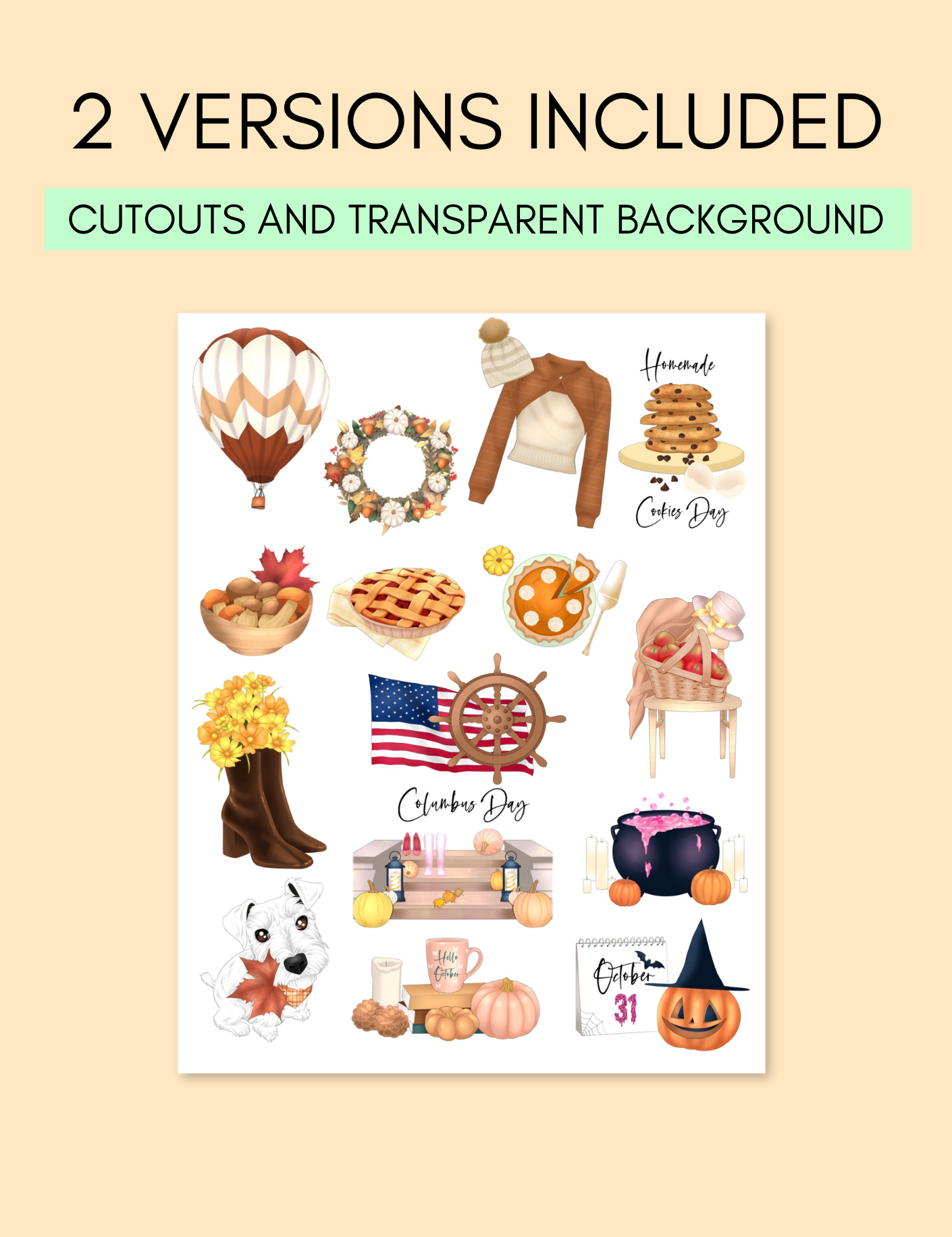 October Sticker Pack Jessica Autumn
