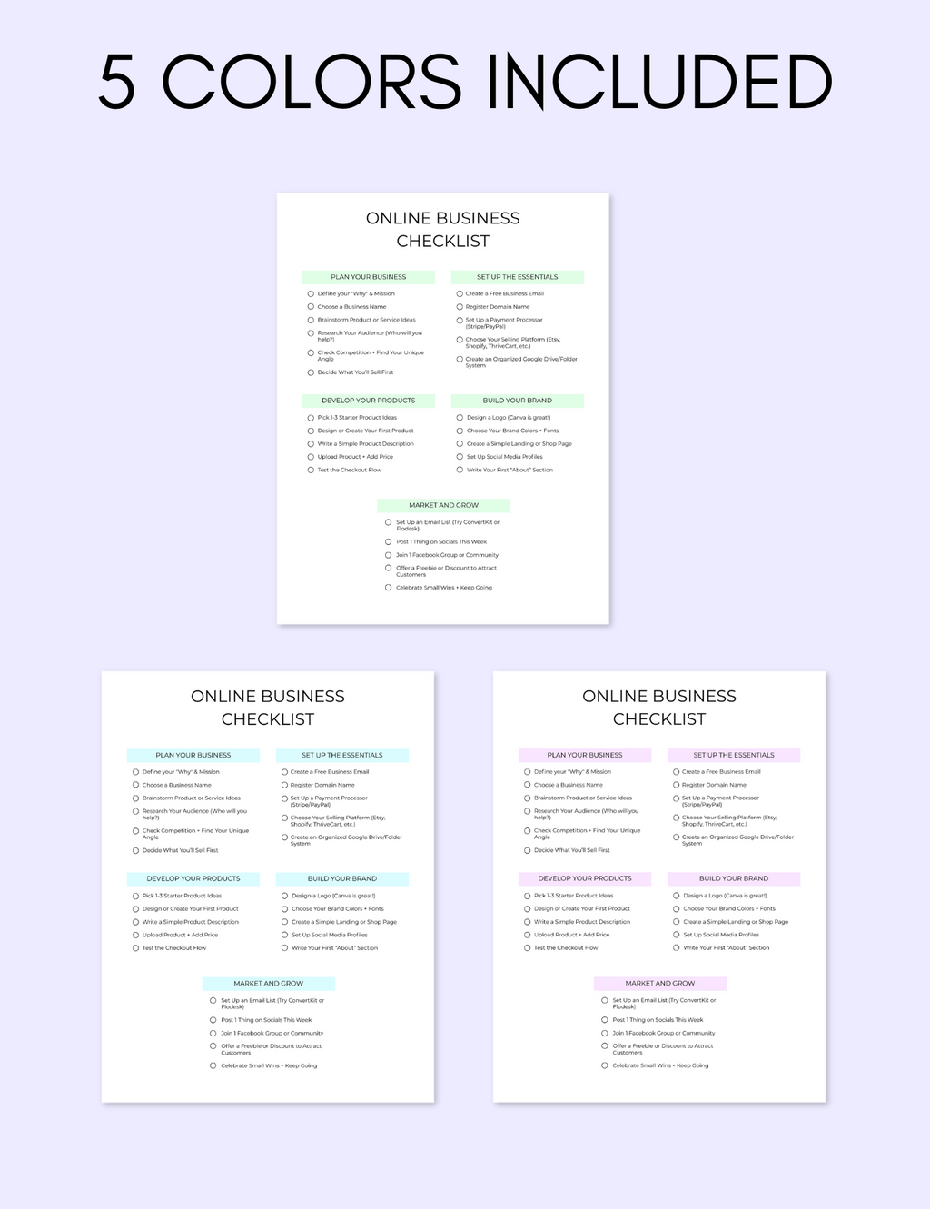 Online Business Checklist Jessica Autumn