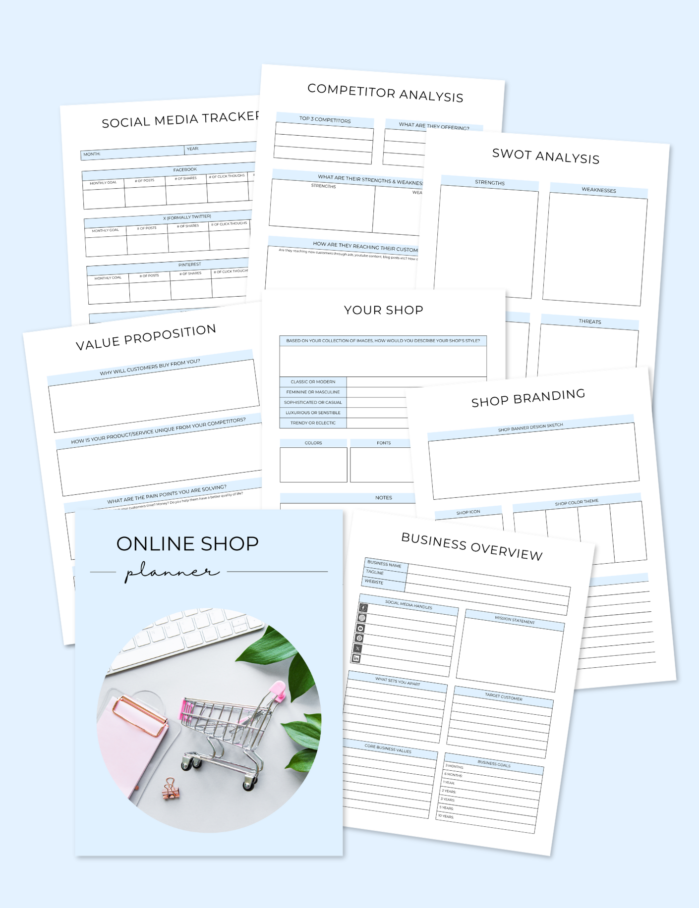 Online Shop Planner Jessica Autumn