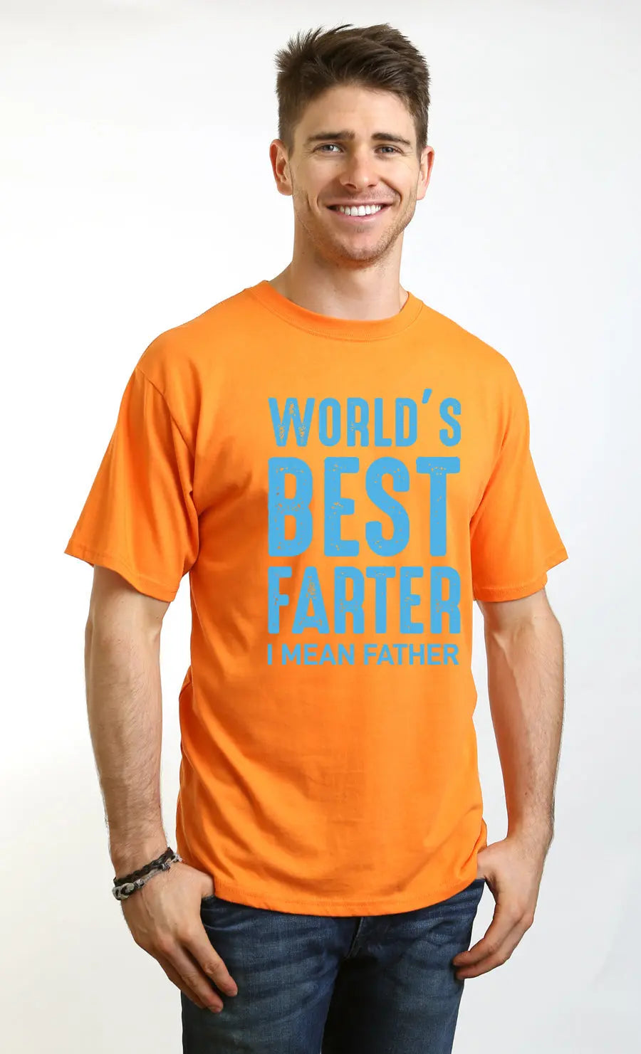 World's Best Farter Men's Bamboo Viscose/Organic Cotton Short Sleeve Graphic T-Shirt Spun Bamboo