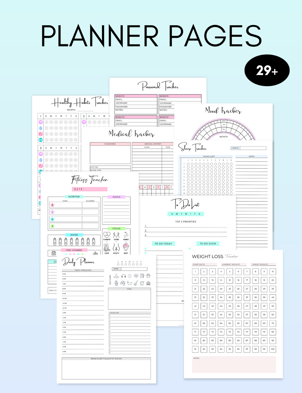 Digital Planning Essentials Bundle Jessica Autumn