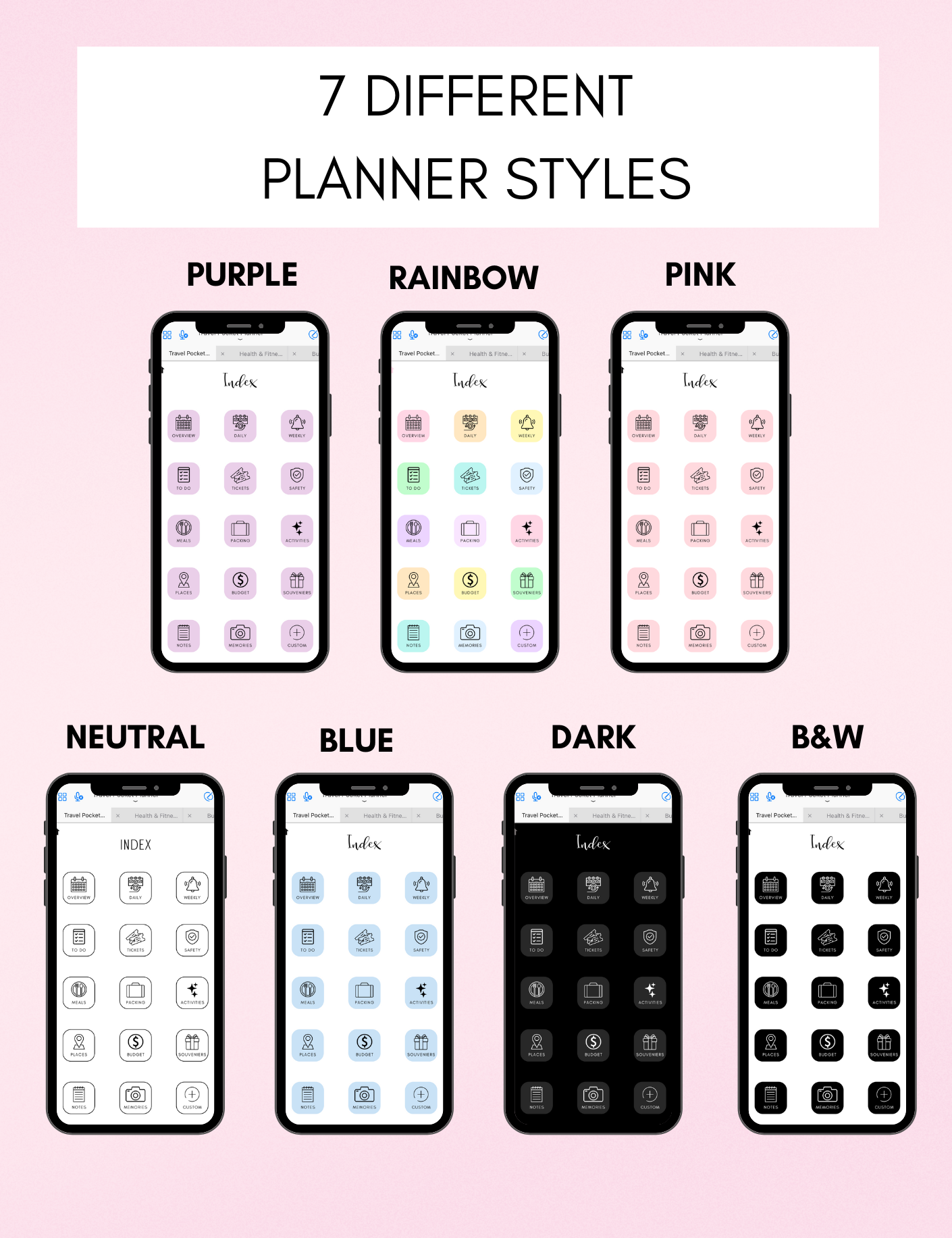 Digital Travel Phone Planner Bundle Jessica Autumn