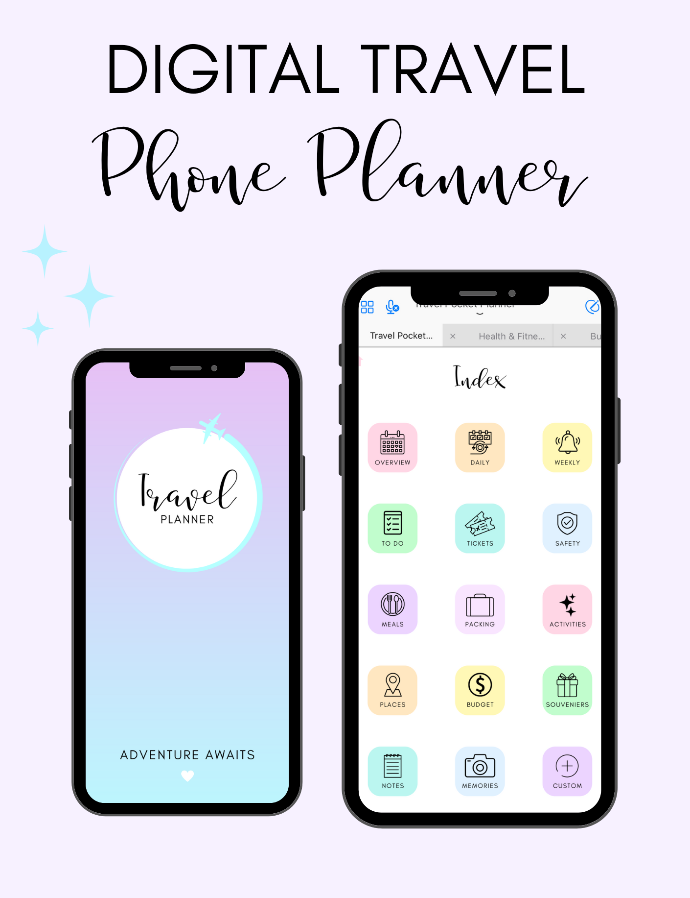 Digital Travel Phone Planner Rainbow Jessica Autumn