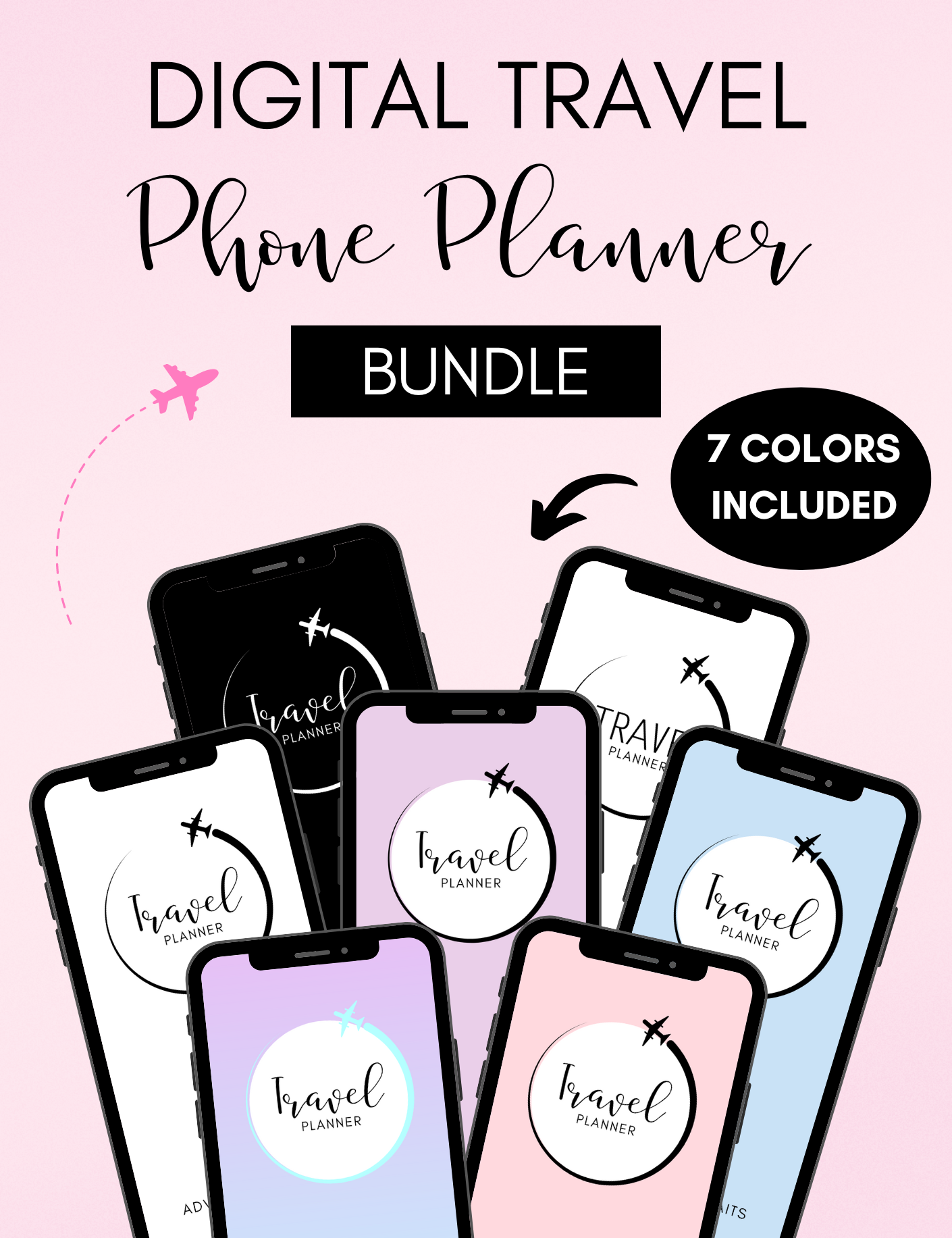 Digital Travel Phone Planner Bundle Jessica Autumn