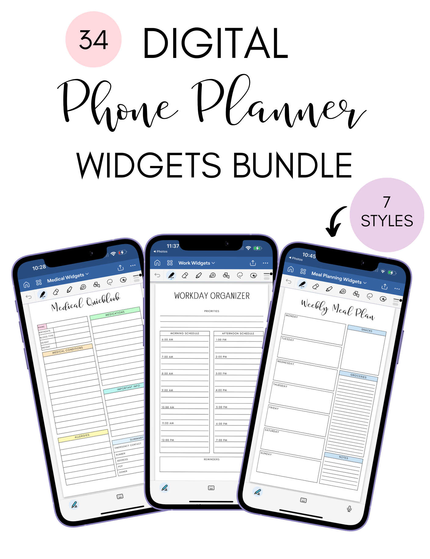 10 Phone Planner Widget Packs Jessica Autumn