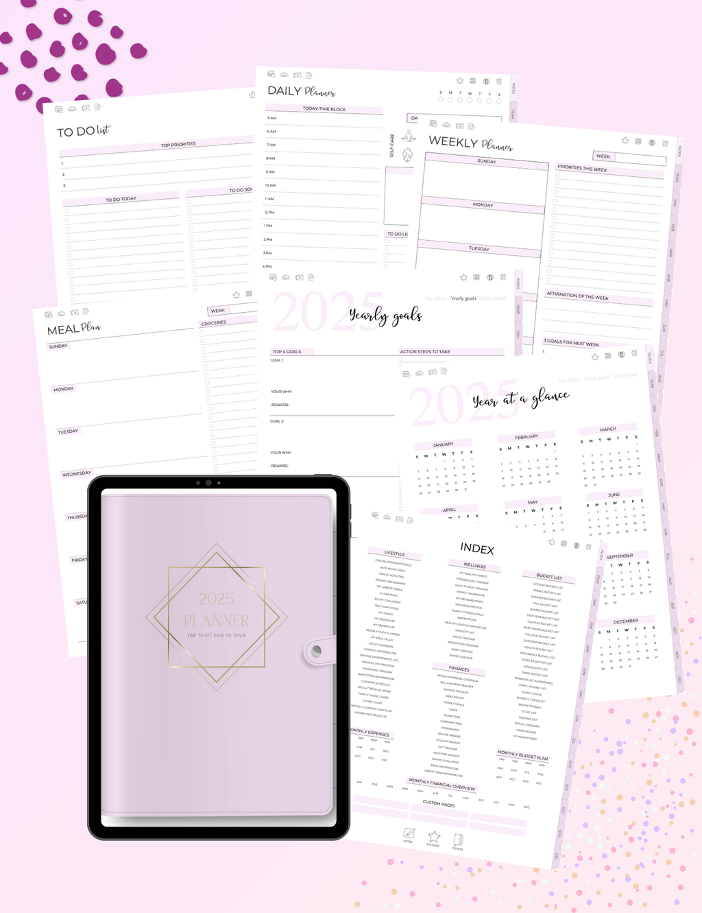 5-in-One Digital Planner Purple (2025 & Undated) Jessica Autumn