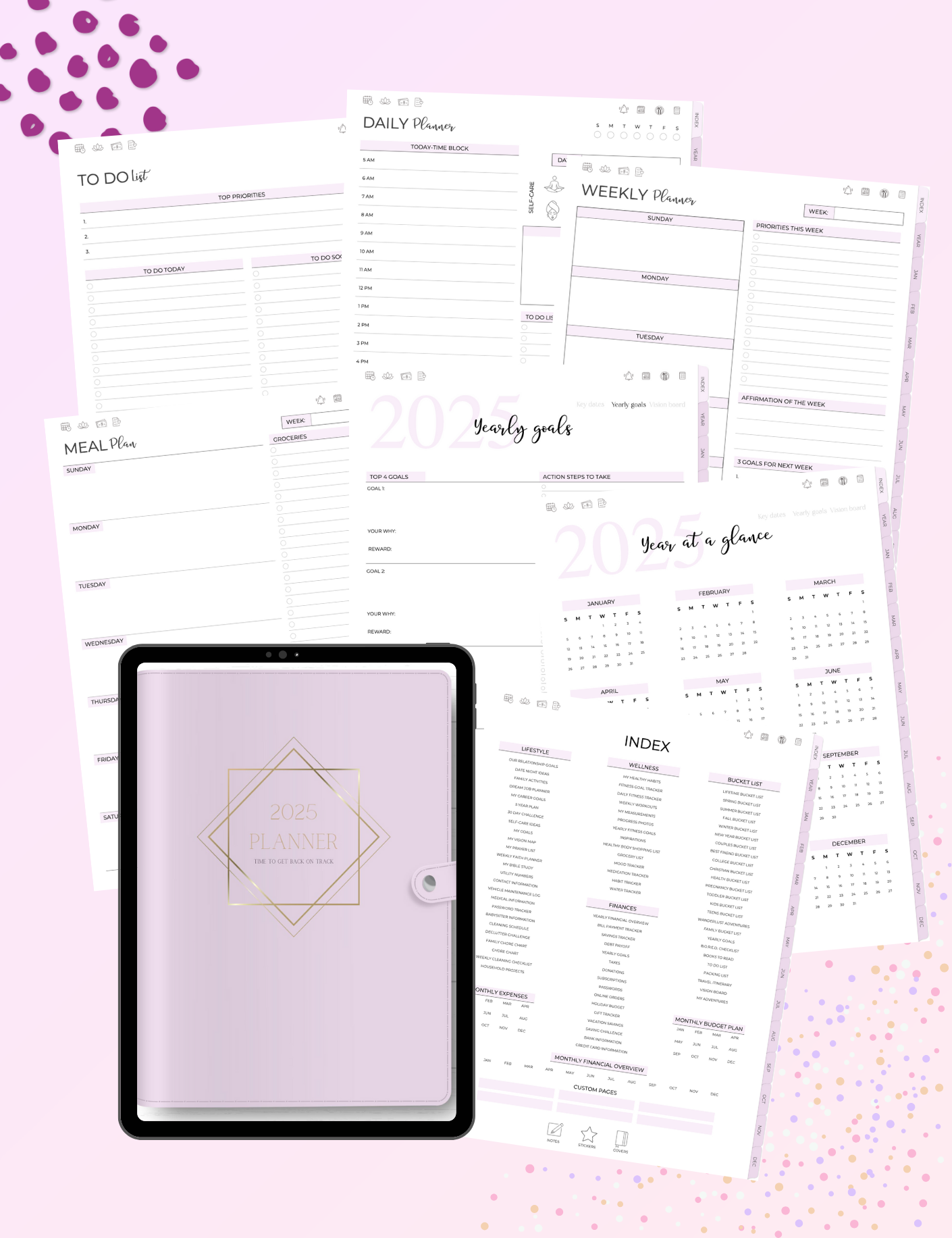 5-in-One Digital Planner Purple (2025 & Undated) Jessica Autumn