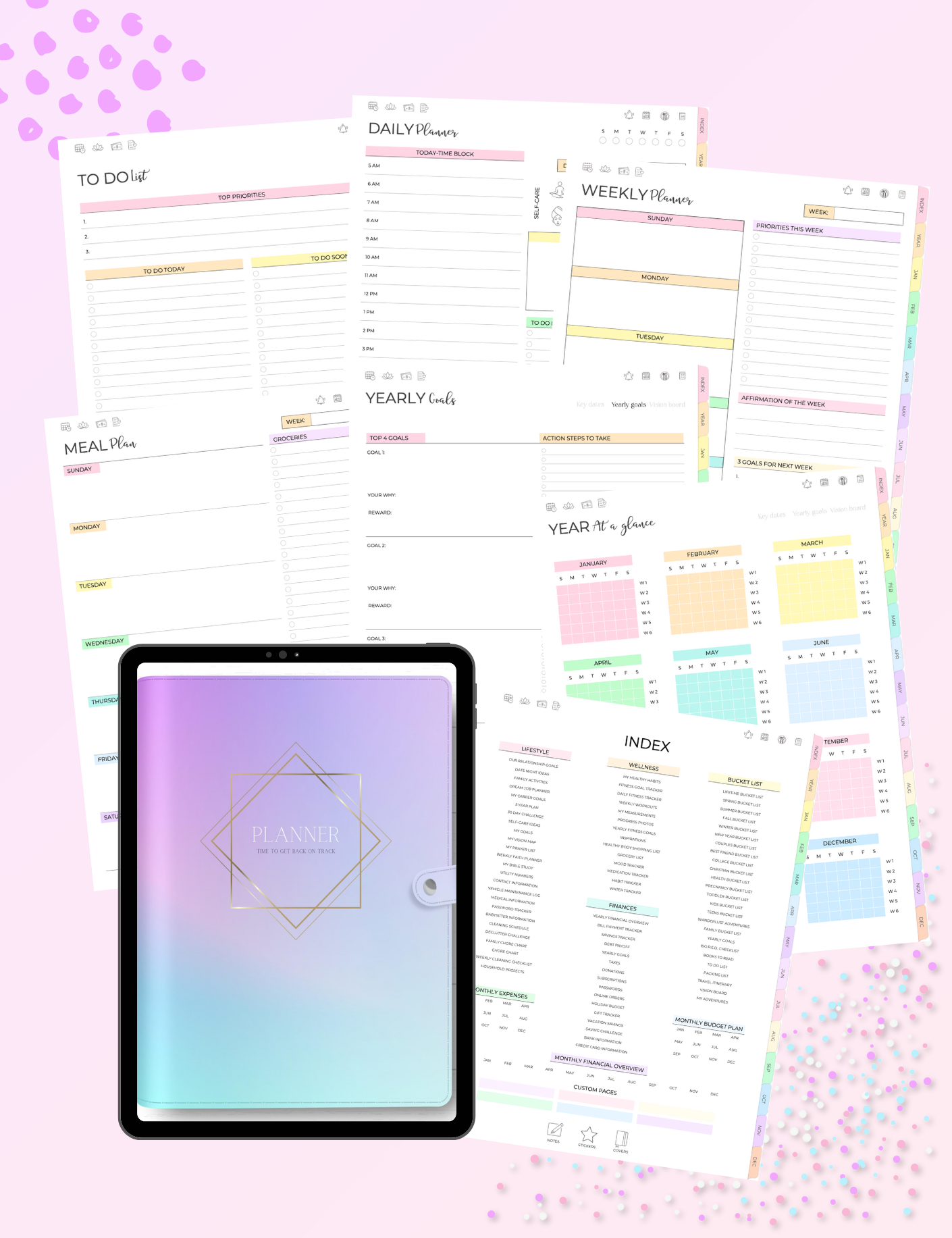 5-in-One Digital Planner Rainbow (2025 & Undated) Jessica Autumn