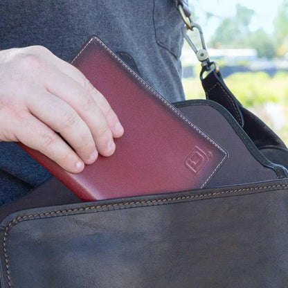RFID Blocking Leather Passport Wallet ID Stronghold