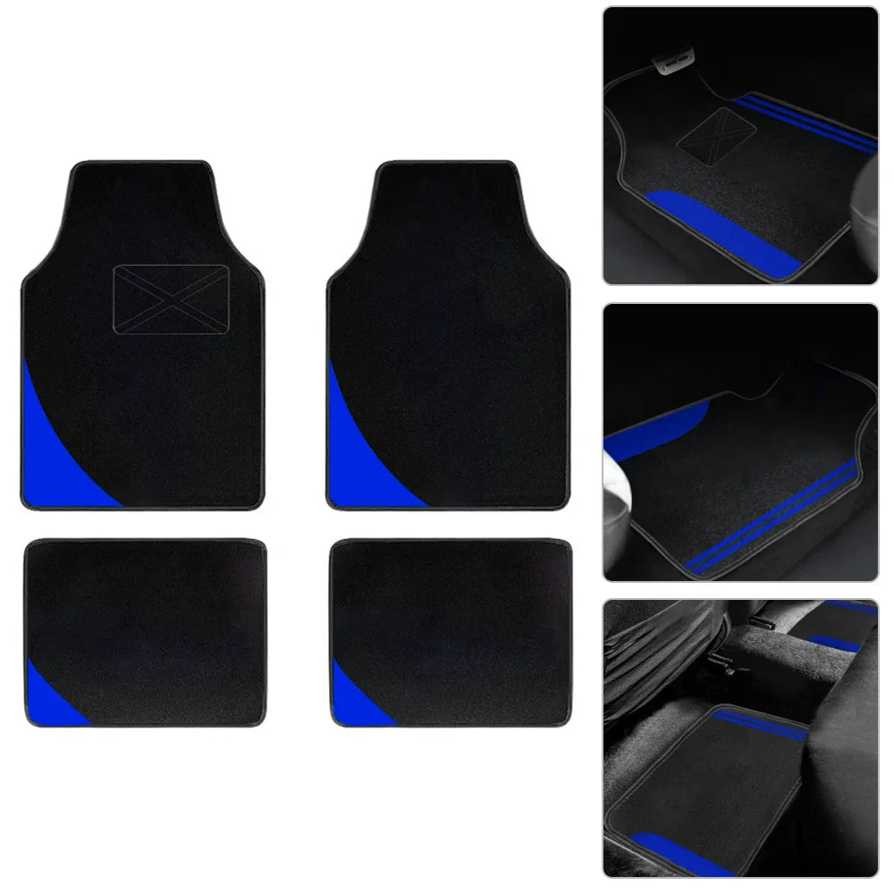 4-Piece Universal Car Floor Mats Set – Suede-Style Synthetic Carpet Liners for Cars, SUVs & Vans, Anti-Slip, Easy-Clean FanzyMarket
