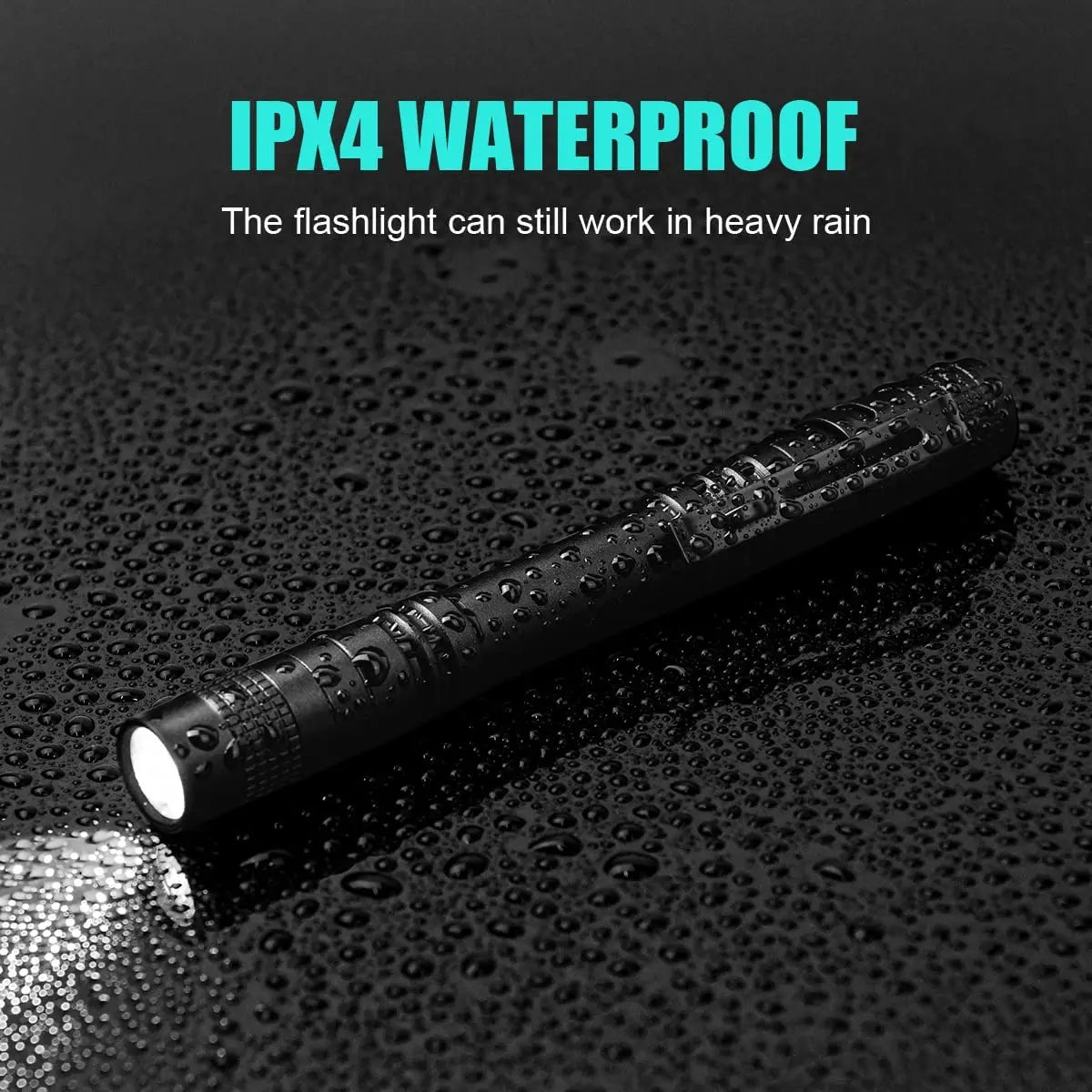 Portable Mini LED Pen Flashlight Pocket Waterproof Handheld Torch Light for Outdoor Camping Hiking Car Repair Emergency Home Use Econic Blanks