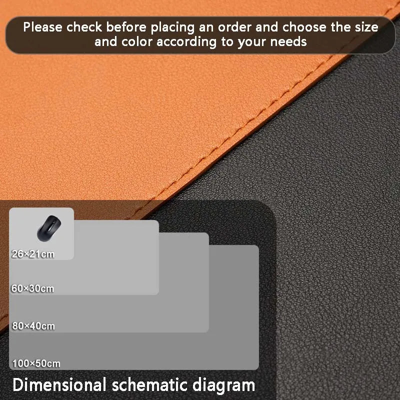 Large Mouse Pad – PU Leather Waterproof Desk Protector Mat for Office, Gaming, Keyboard & PC Accessories WTN Essentials