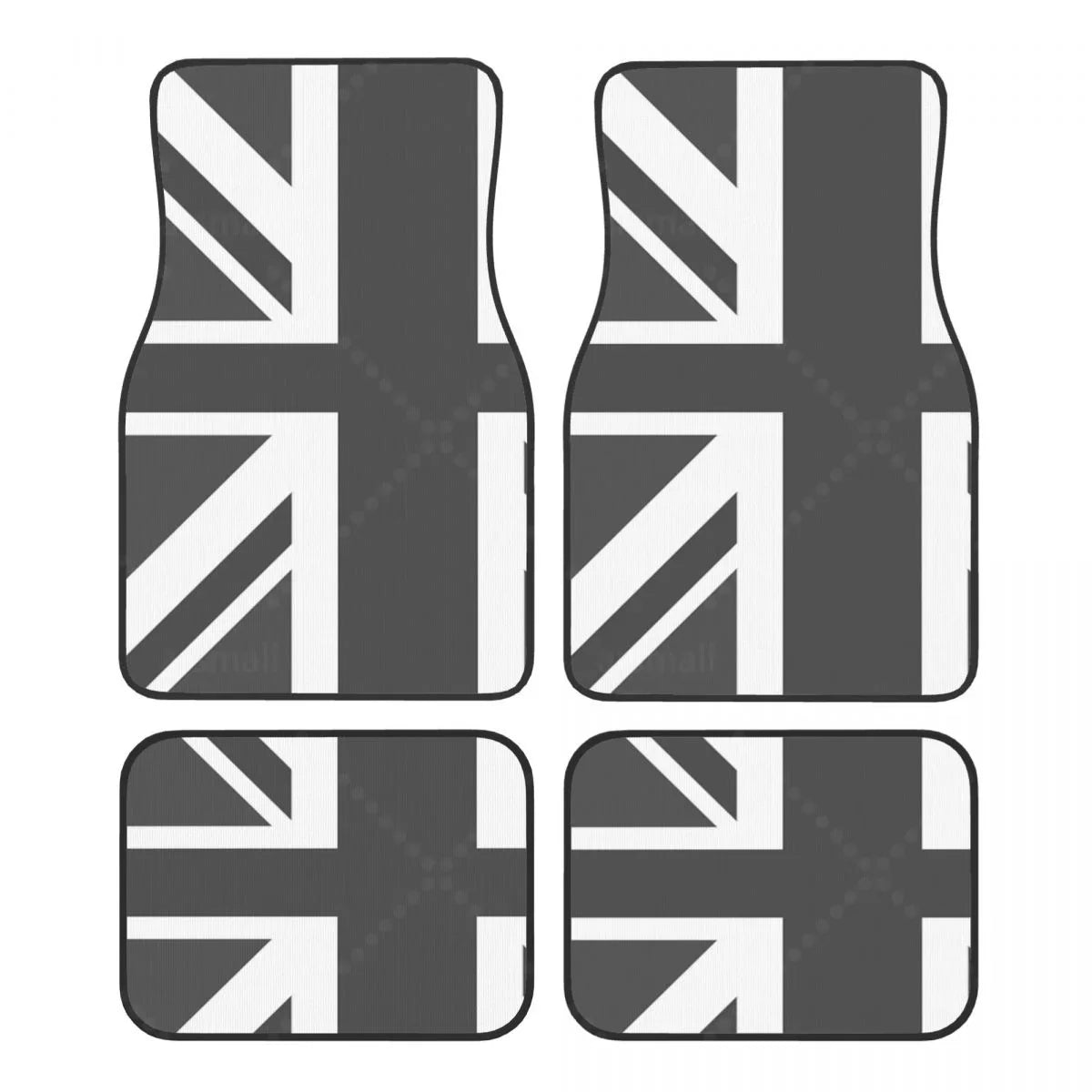 Custom Fit Car Floor Mats Front & Rear Set – Union Jack Flag Design – Non-Slip, Easy Clean FanzyMarket