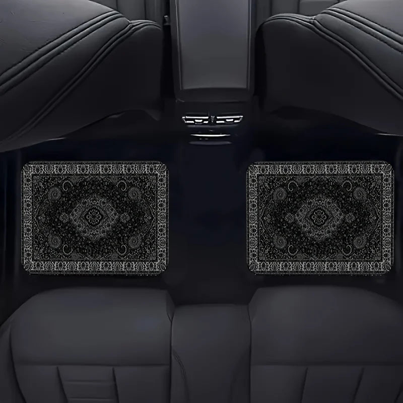 Bandana Print Rectangular Car Floor Mats - Synthetic Fiber Auto Interior Carpets FanzyMarket