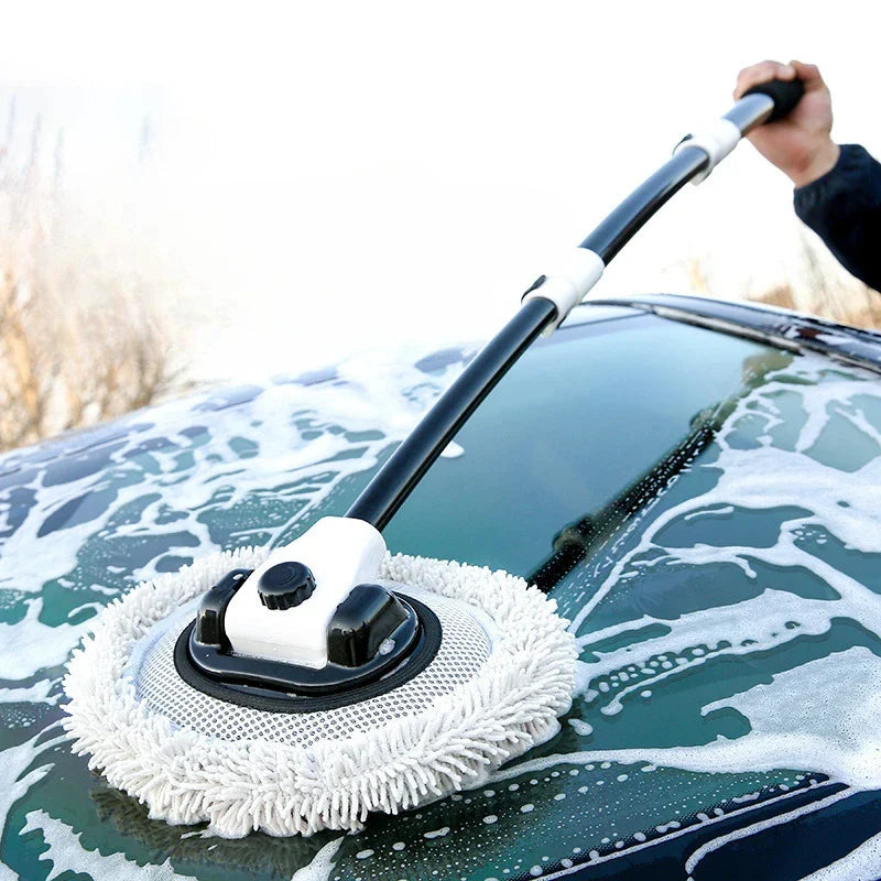 Car Wash Brush Car Cleaning Brush Telescoping Long Handle Mop Soft Hair Chenille Broom Universal Window Wash Auto Accessories Econic Blanks