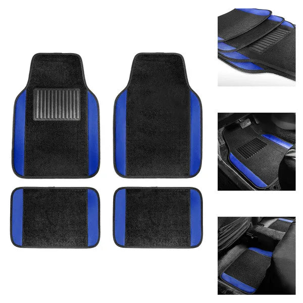 4-Piece Universal Car Floor Mats Set – Suede-Style Synthetic Carpet Liners for Cars, SUVs & Vans, Anti-Slip, Easy-Clean FanzyMarket