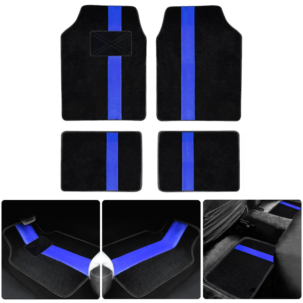 4-Piece Universal Car Floor Mats Set – Suede-Style Synthetic Carpet Liners for Cars, SUVs & Vans, Anti-Slip, Easy-Clean FanzyMarket