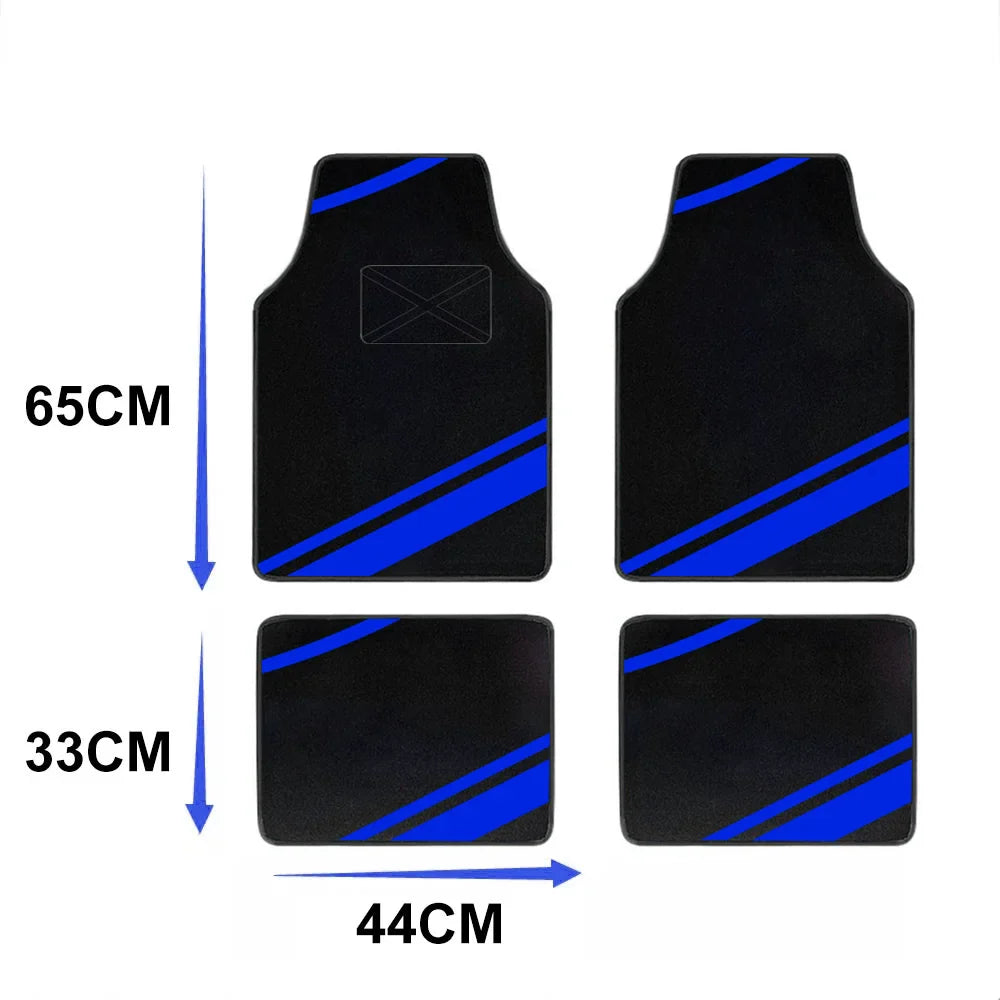 4-Piece Universal Car Floor Mats Set – Suede-Style Synthetic Carpet Liners for Cars, SUVs & Vans, Anti-Slip, Easy-Clean FanzyMarket