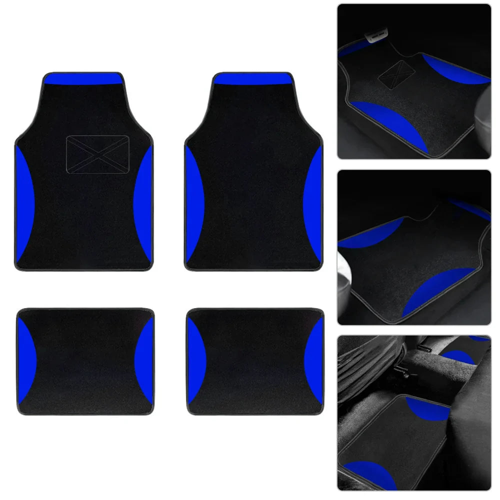 4-Piece Universal Car Floor Mats Set – Suede-Style Synthetic Carpet Liners for Cars, SUVs & Vans, Anti-Slip, Easy-Clean FanzyMarket