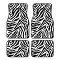 Zebra Stripe Car Floor Mats 4-Piece Non-Slip All-Weather Universal Mats for Sedan SUV FanzyMarket