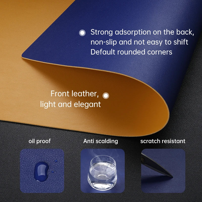 Large PU leather waterproof mouse pad SMinvite, LLC