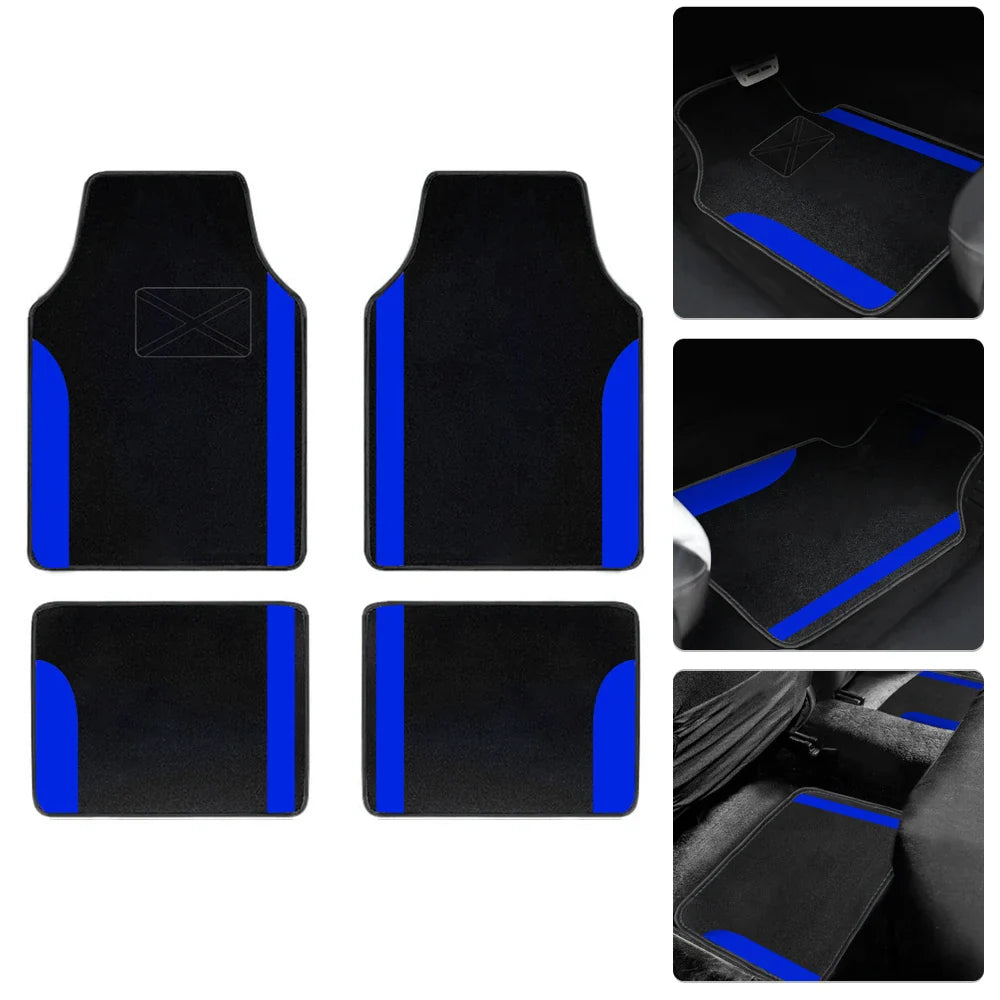 4-Piece Universal Car Floor Mats Set – Suede-Style Synthetic Carpet Liners for Cars, SUVs & Vans, Anti-Slip, Easy-Clean FanzyMarket